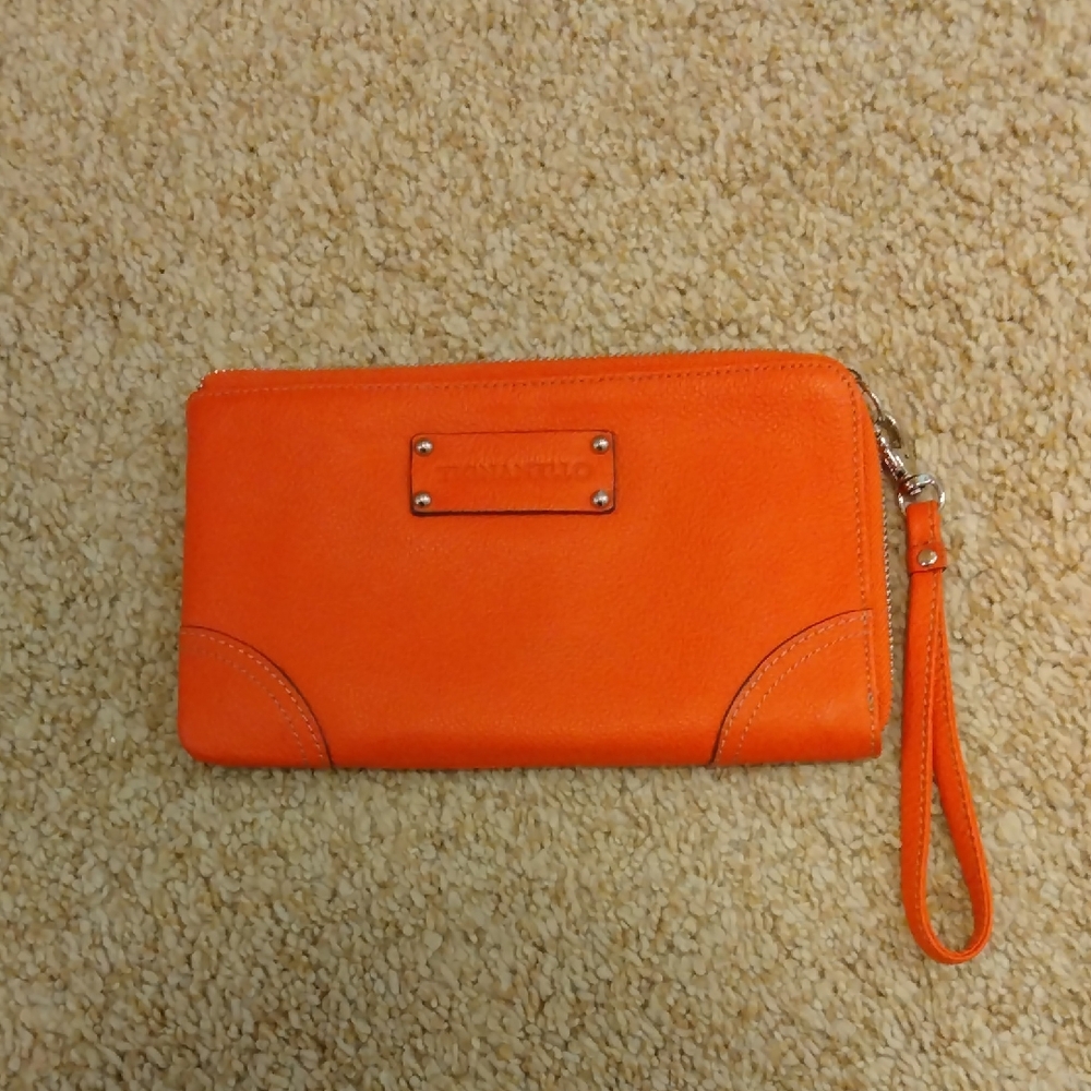 Tignanello Orange Wristlet
